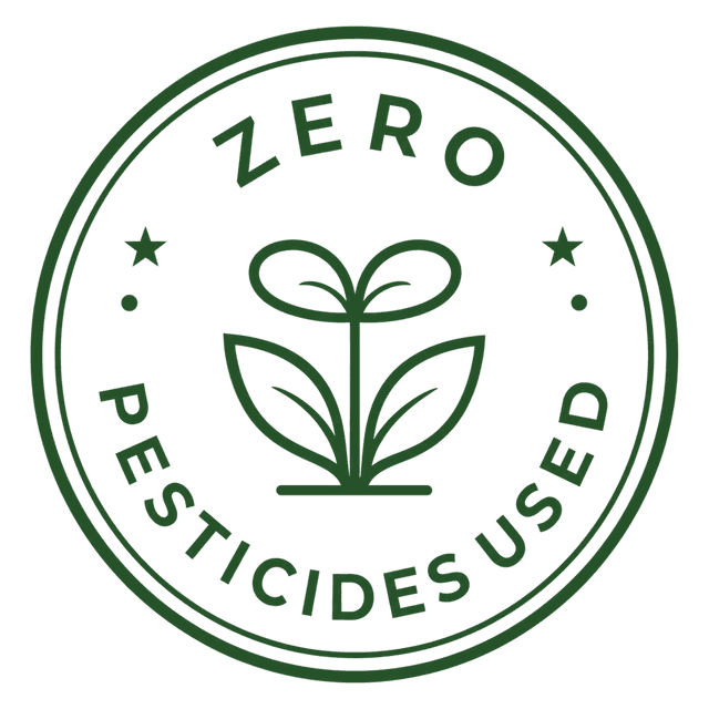 Zero pesticides used logo